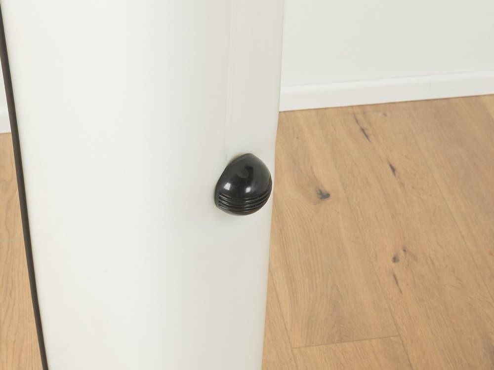 Floor Lamp Alba, white acrylic, black metal, Guzzini, Italy, 1970s. - 279656