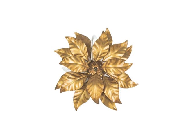 Kinkiet, złoty, metal, proj. H. Kögl, Niemcy, lata 70. - WYMIARY