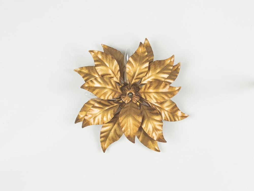 Kinkiet, złoty, metal, proj. H. Kögl, Niemcy, lata 70. - 279483