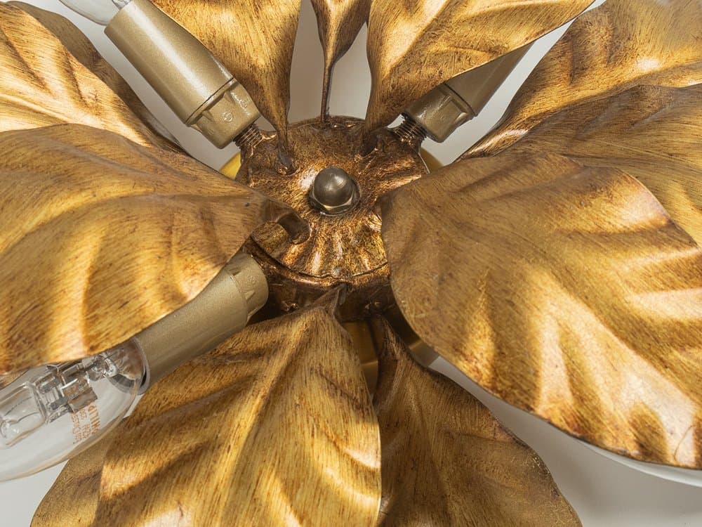 Kinkiet, złoty, metal, proj. H. Kögl, Niemcy, lata 70. - 279482