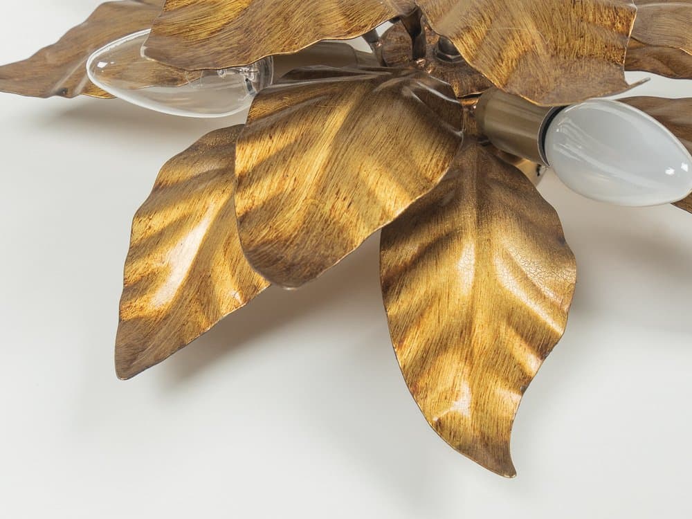 Kinkiet, złoty, metal, proj. H. Kögl, Niemcy, lata 70. - 279475