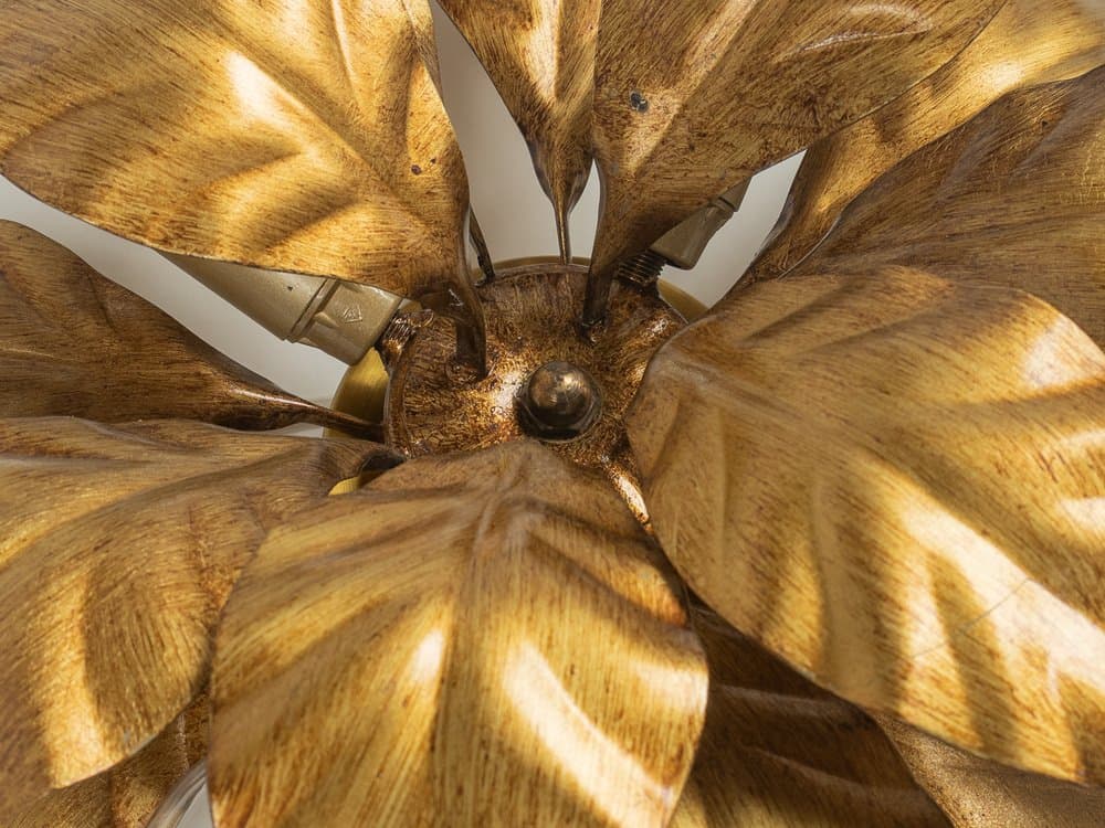 Kinkiet, złoty, metal, proj. H. Kögl, Niemcy, lata 70. - 279476