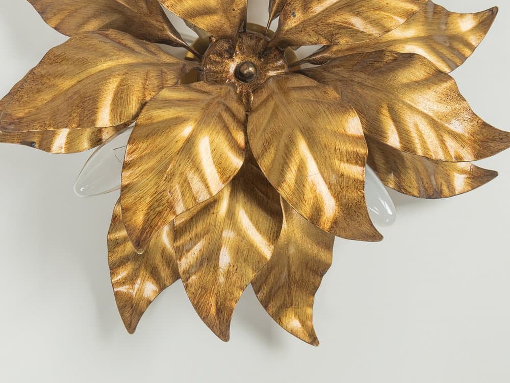 Kinkiet, złoty, metal, proj. H. Kögl, Niemcy, lata 70. - 279474