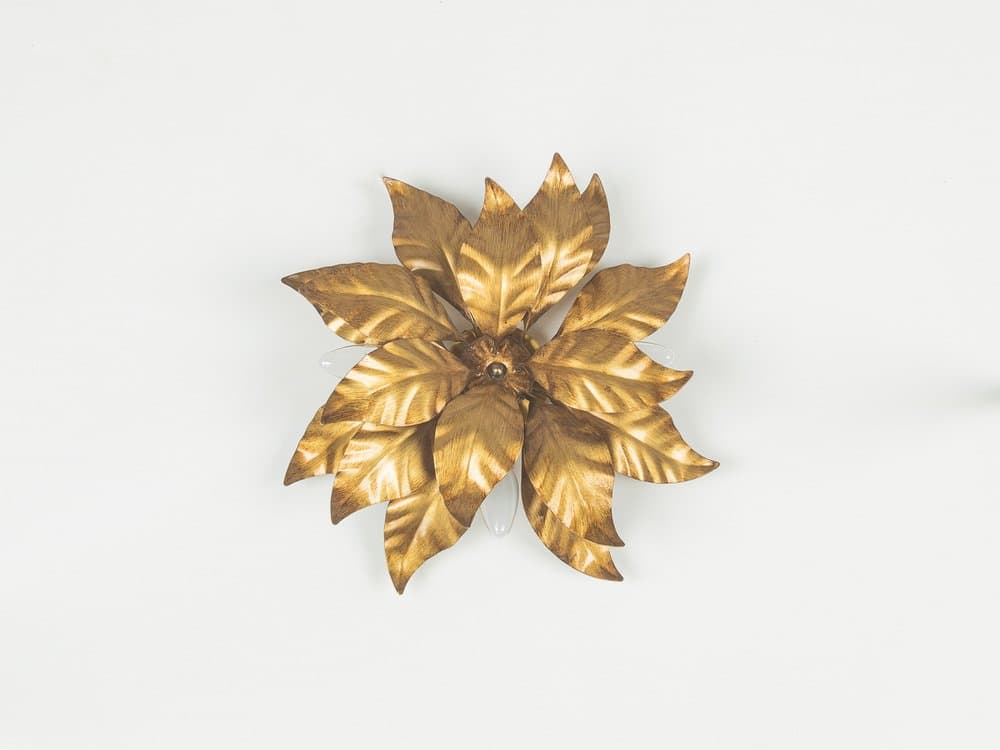 Kinkiet, złoty, metal, proj. H. Kögl, Niemcy, lata 70. - 279477