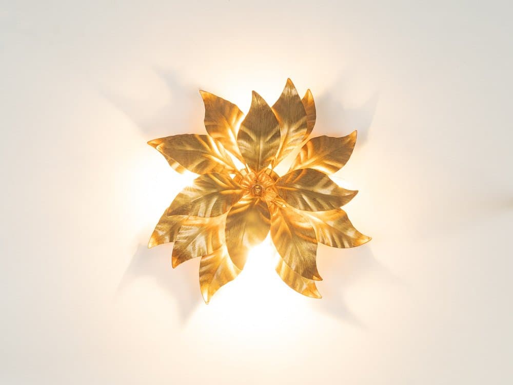 Kinkiet, złoty, metal, proj. H. Kögl, Niemcy, lata 70. - 279473