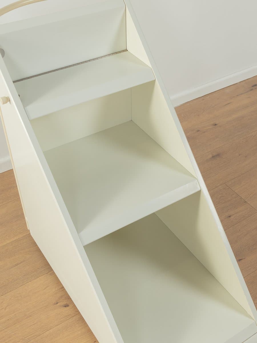 Side Table Duo, white wood, brown wood, by P. Maly, Germany, 1980s. - 279432