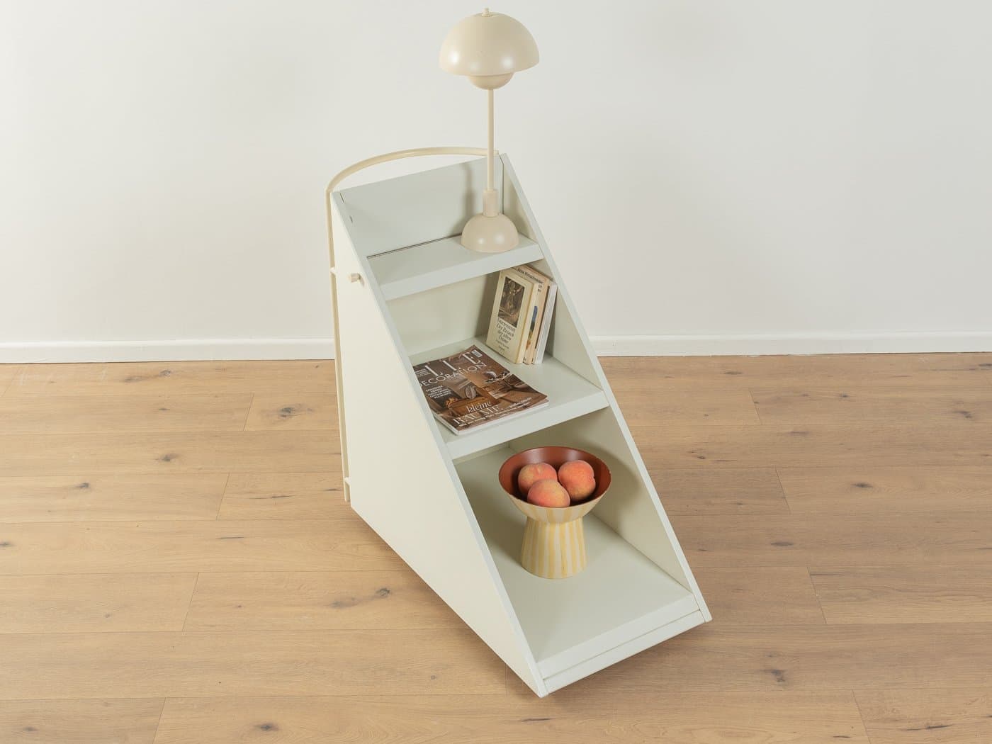 Side Table Duo, white wood, brown wood, by P. Maly, Germany, 1980s. - 279429