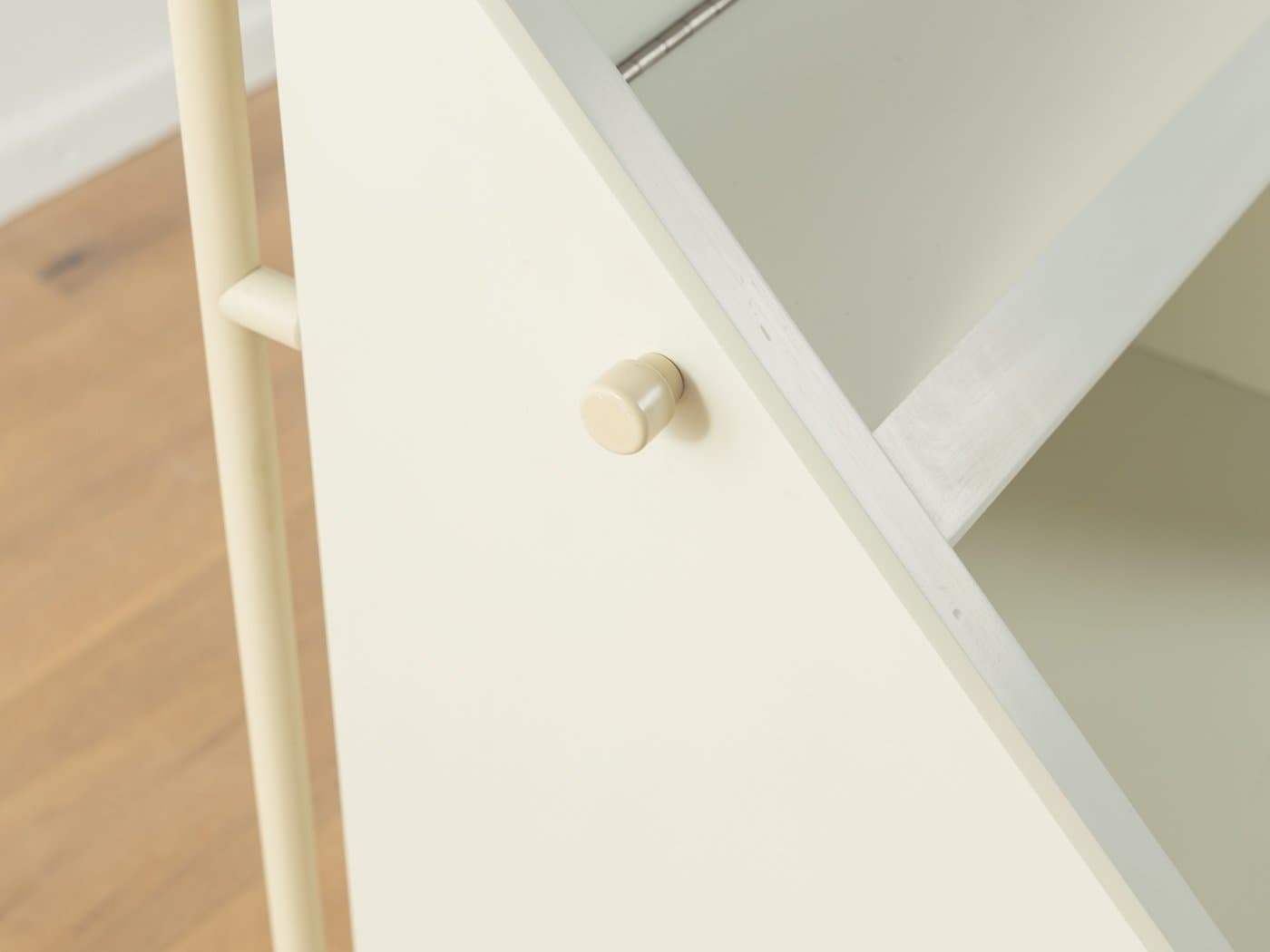 Side Table Duo, white wood, brown wood, by P. Maly, Germany, 1980s. - 279435