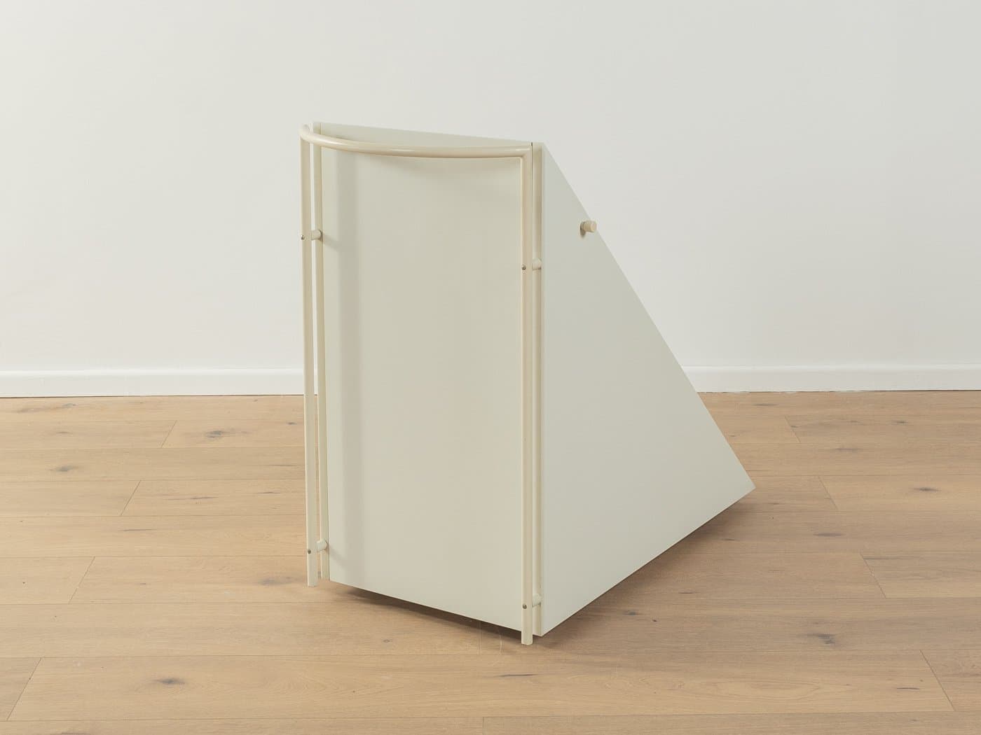 Side Table Duo, white wood, brown wood, by P. Maly, Germany, 1980s. - 279430