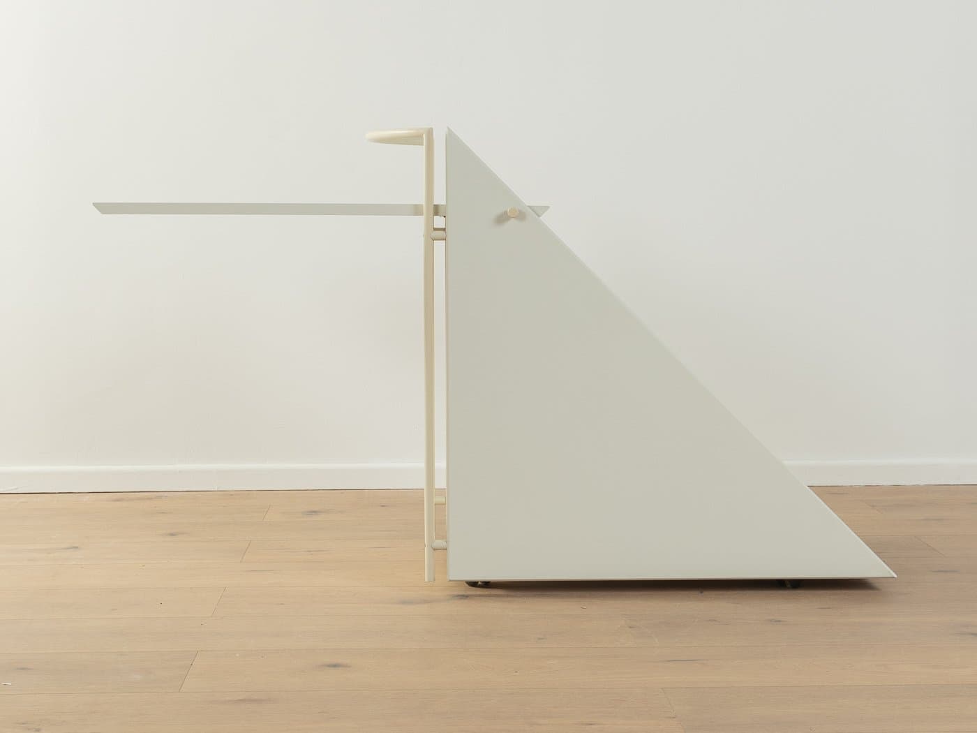 Side Table Duo, white wood, brown wood, by P. Maly, Germany, 1980s. - 279433