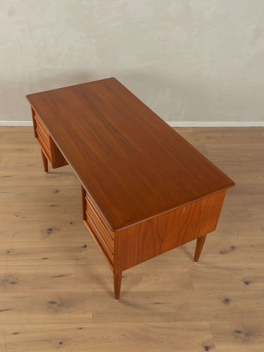 Freestanding desk, brown teak, by S. A. Madsen, Denmark, 1960s. - 279399