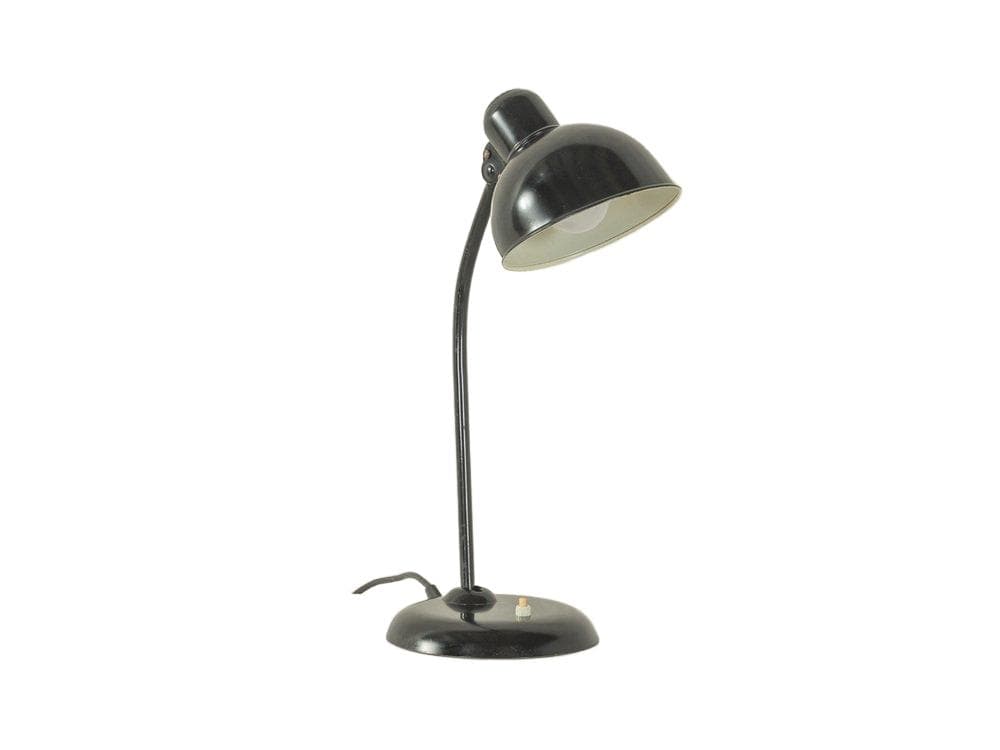 Table Lamp 6556, black, chromed steel, by C. Dell, Kaiser Idell, Germany, 1930s.