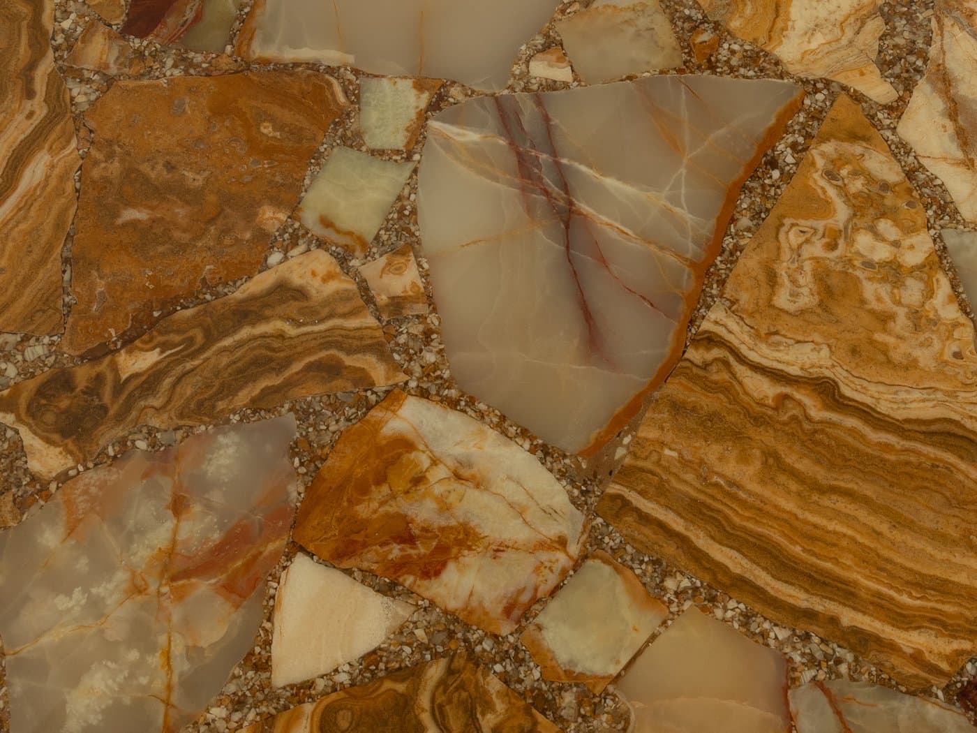 Coffee Table, brown onyx, silver stainless steel, Germany, 1960s. - 279283