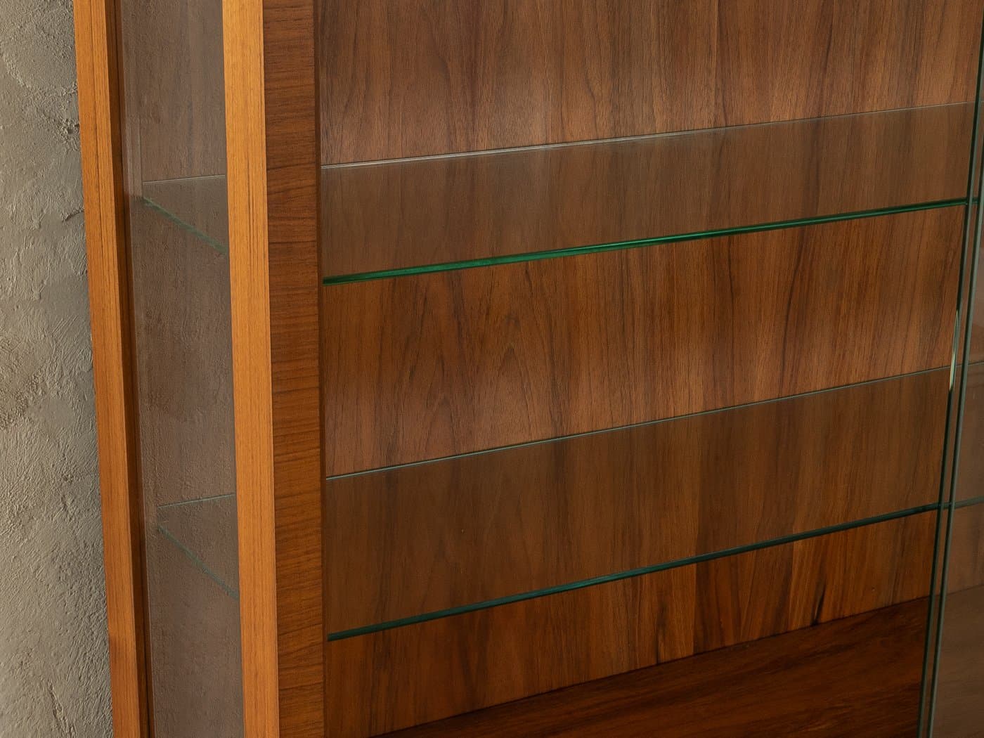 Witryna Art Deco, szkło, orzech brązowy, Niemcy, lata 20. - 279255