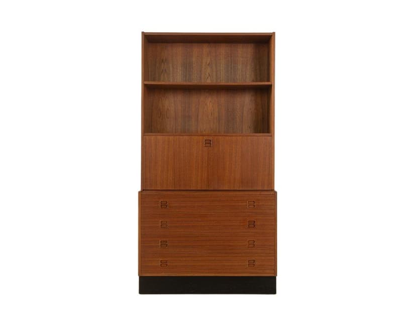 Sekretarzyk, teak brązowy, Niemcy, lata 60.