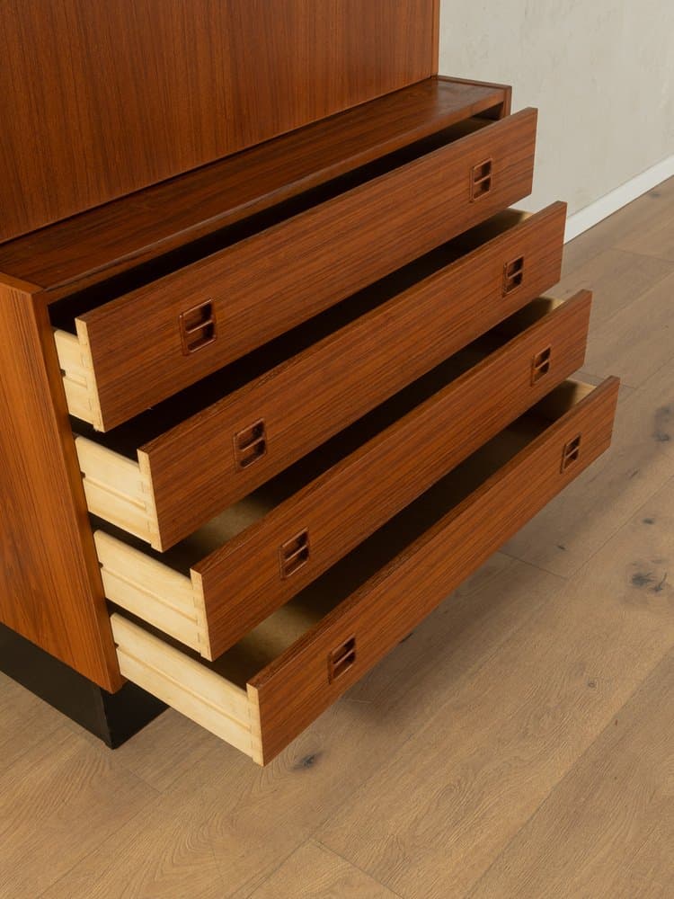 Sekretarzyk, teak brązowy, Niemcy, lata 60. - 279243