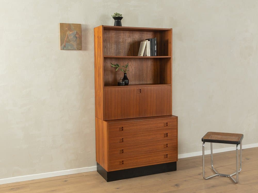 Sekretarzyk, teak brązowy, Niemcy, lata 60. - 279238