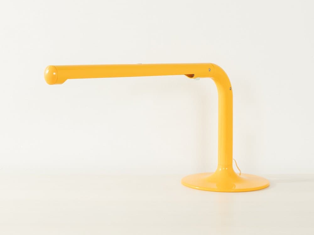 Desk Lamp Tube, yellow, metal, plastic, Ateljé Lyktan, Sweden, 1970s. - 279204