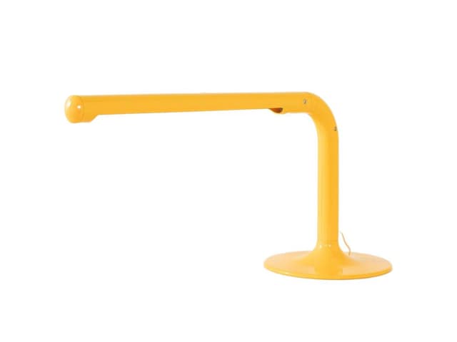 Desk Lamp Tube, yellow, metal, plastic, Ateljé Lyktan, Sweden, 1970s. - DIMENSION