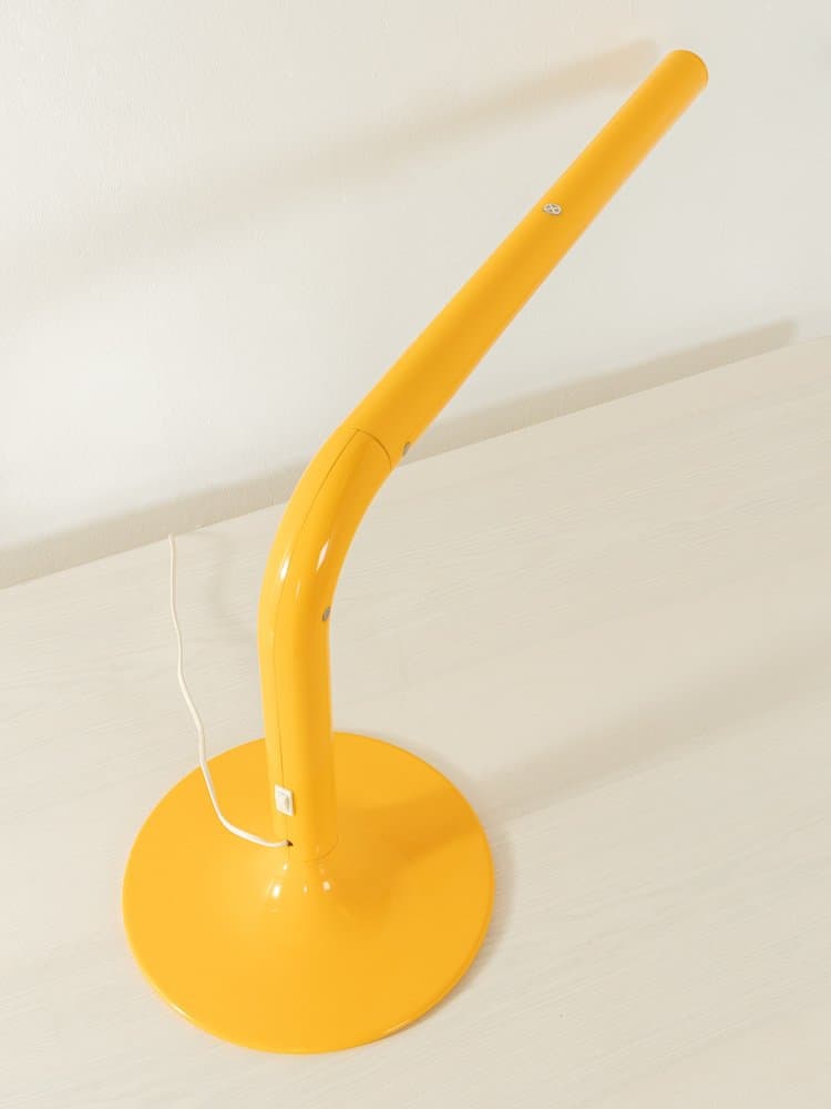 Desk Lamp Tube, yellow, metal, plastic, Ateljé Lyktan, Sweden, 1970s. - 279200