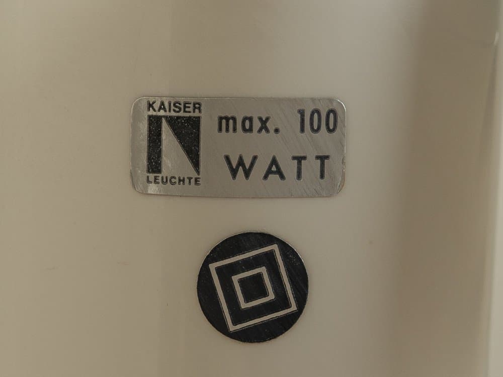 Table Lamp Bubble, green ceramic, cream silk, Kaiser Leuchten, Germany, 1960s. - 279184