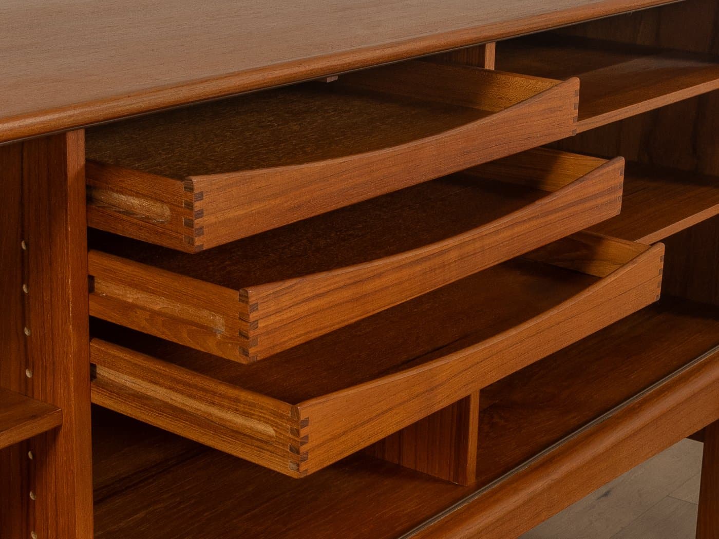 Kredens, brązowy, teak, Dania, lata 60. - 279119