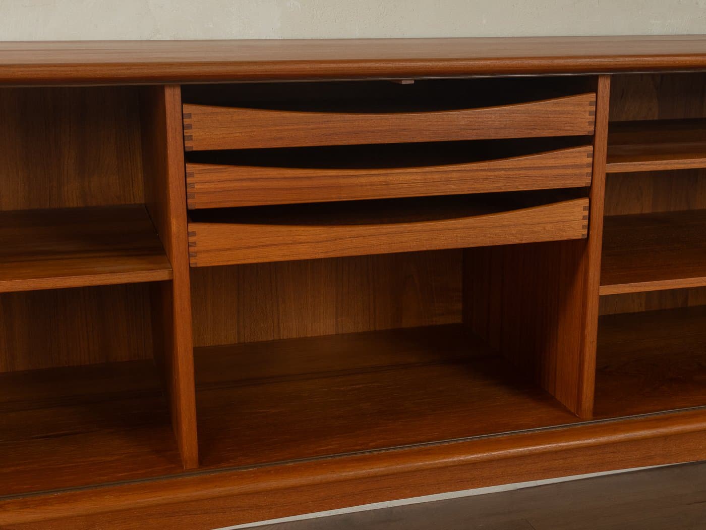 Kredens, brązowy, teak, Dania, lata 60. - 279118