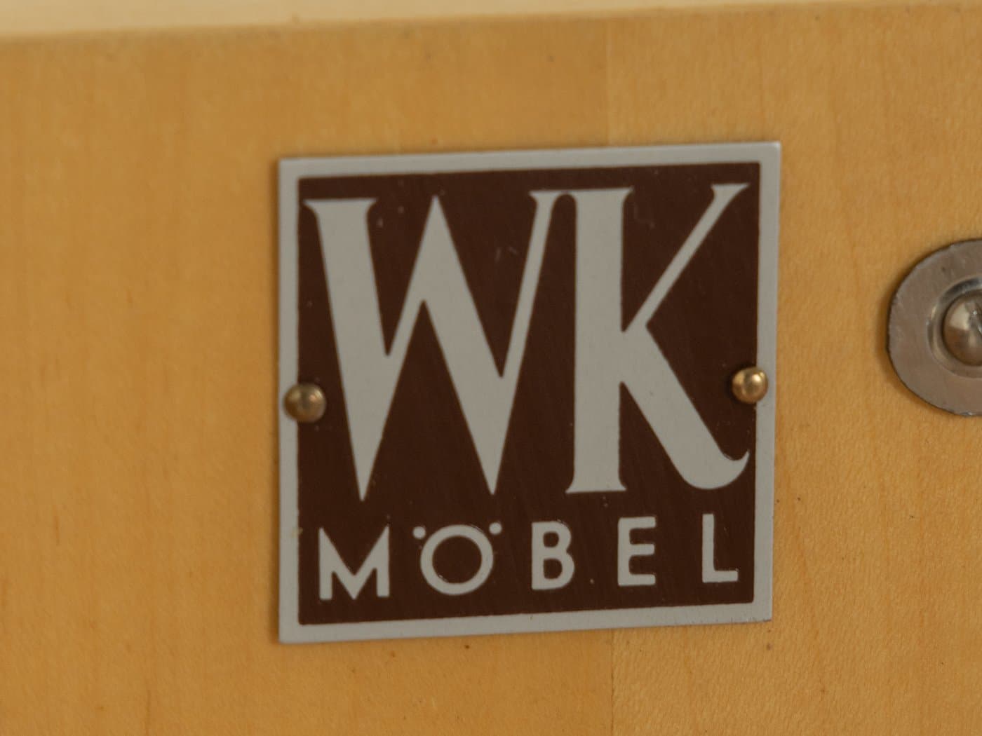 Sideboard, czereśnia, stal nierdzewna, Formica kremowa, WK Möbel, Niemcy, lata 60. - 279077