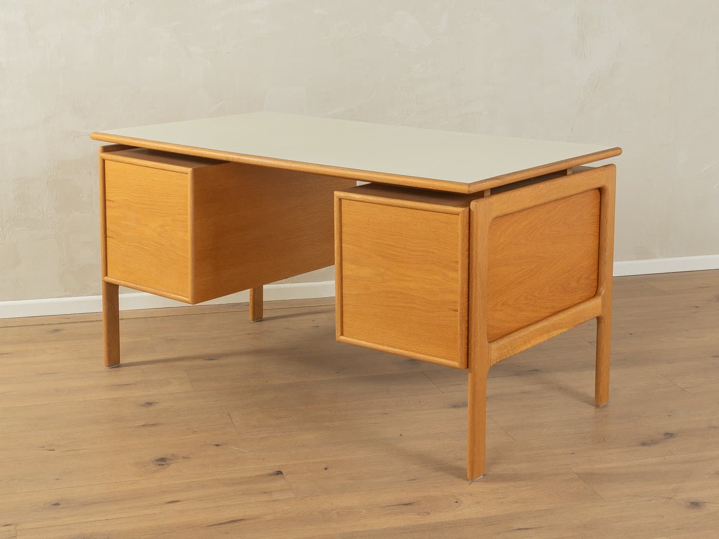 Desk, beige oak, by A. Vodder, Denmark, 1960s - 279040