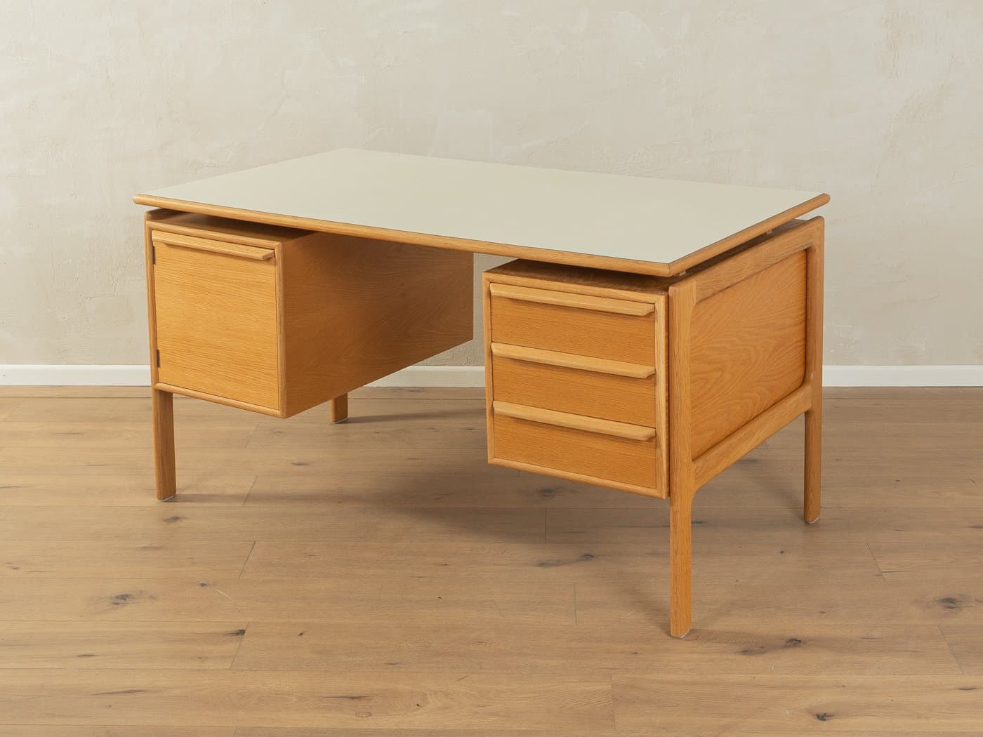 Desk, beige oak, by A. Vodder, Denmark, 1960s - 279045