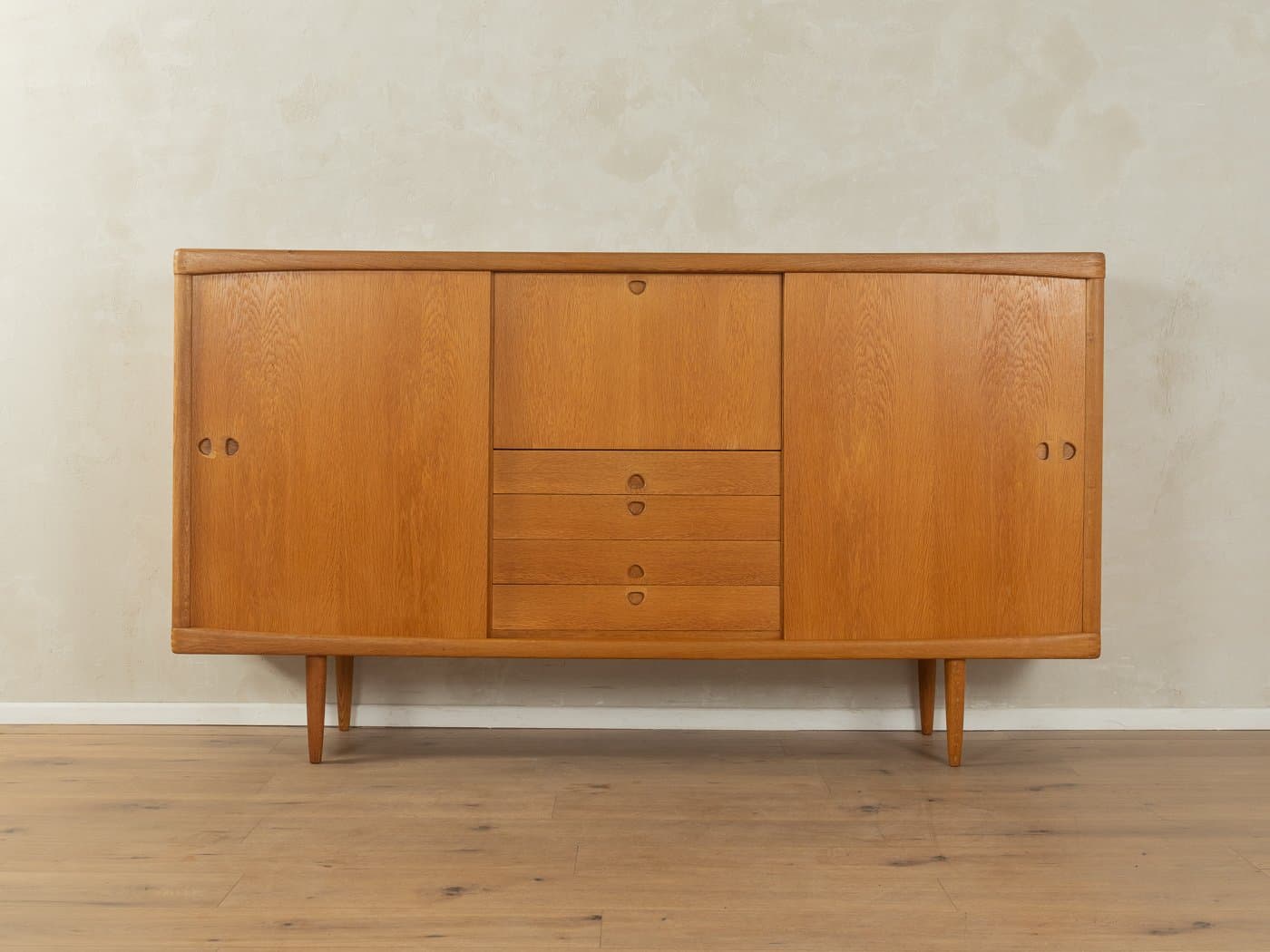 Highboard, brown oak, by H.W. Klein, Bramin, Denmark, 1960s. - 278983
