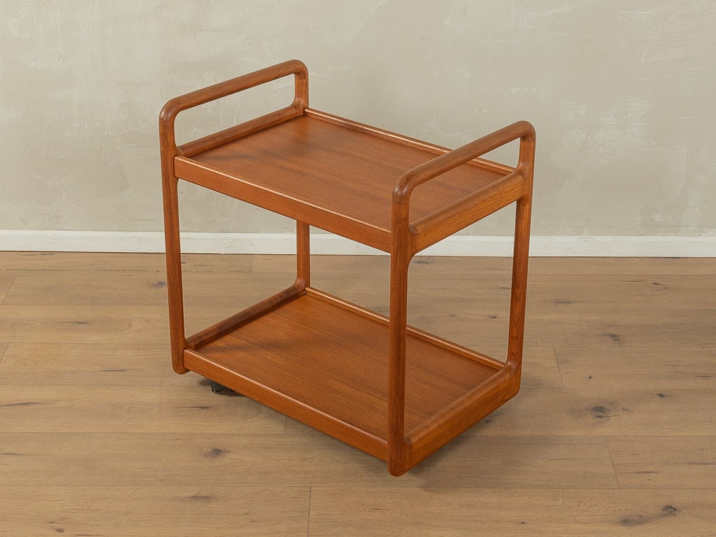 Barek na kółkach, teak brązowy, proj. P. Cadovius, Dania, lata 60. - 278970