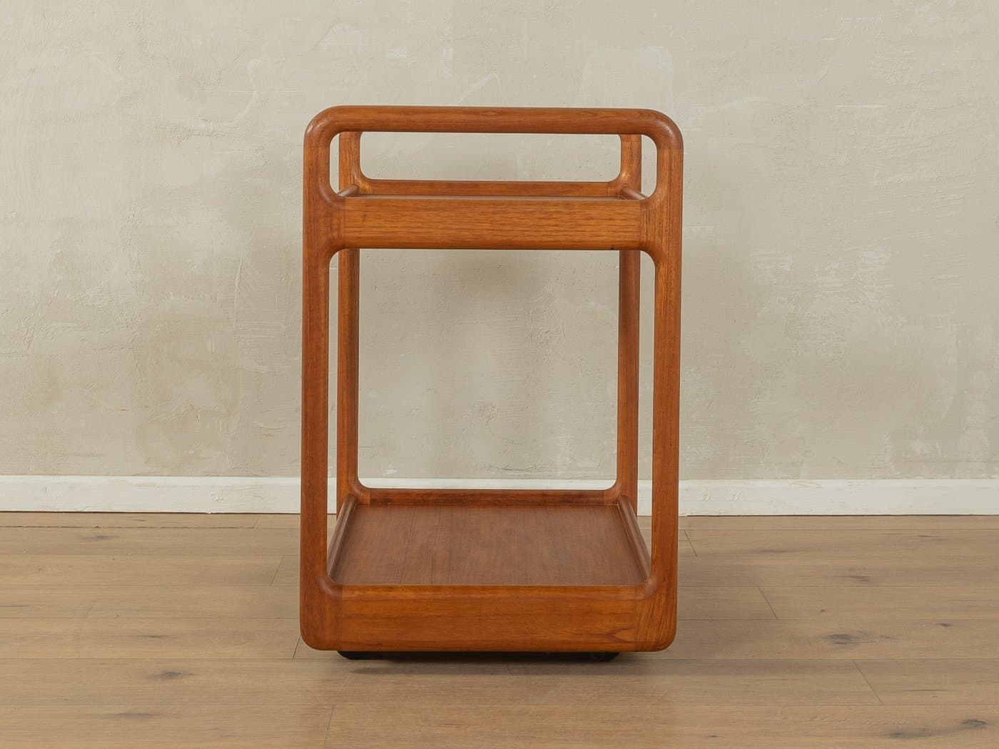 Barek na kółkach, teak brązowy, proj. P. Cadovius, Dania, lata 60. - 278966