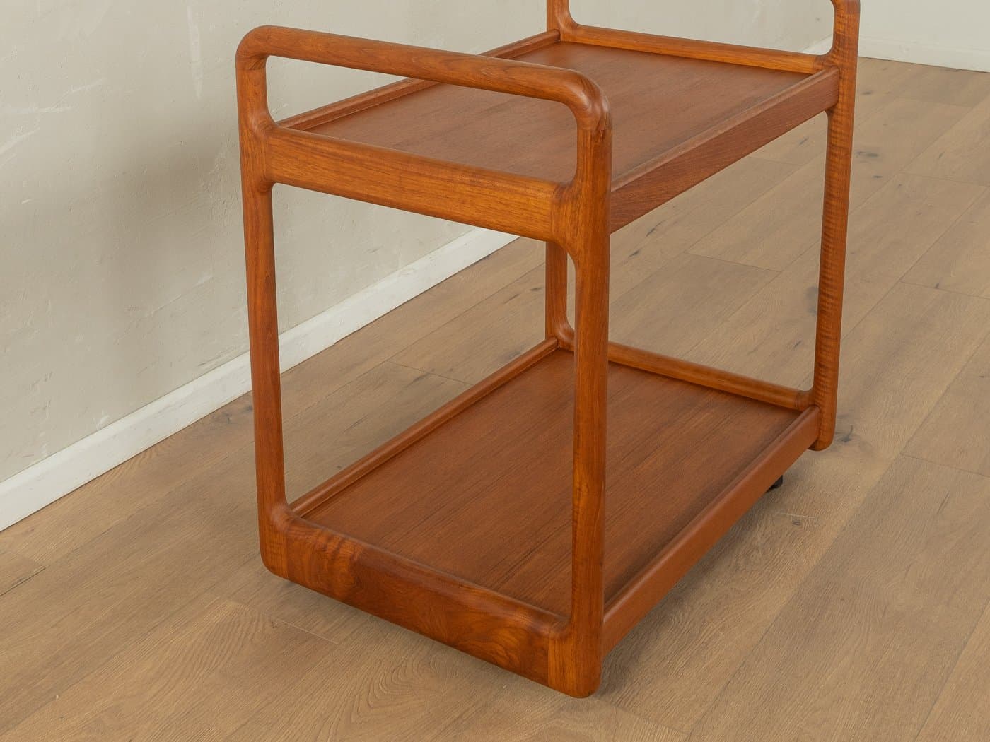 Barek na kółkach, teak brązowy, proj. P. Cadovius, Dania, lata 60. - 278968