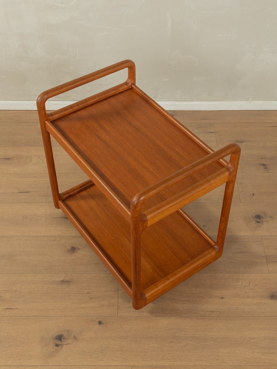 Barek na kółkach, teak brązowy, proj. P. Cadovius, Dania, lata 60. - 278967