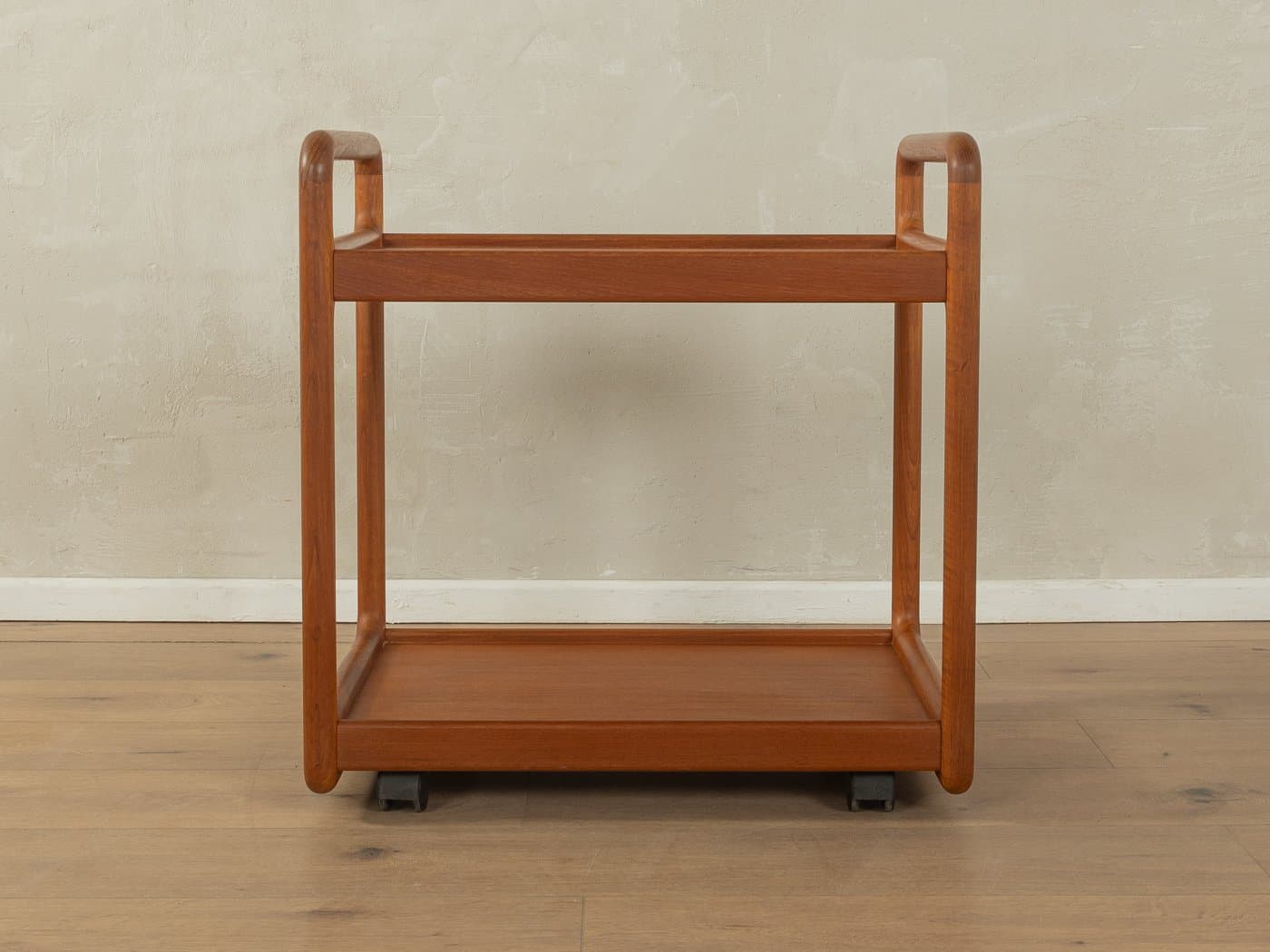 Barek na kółkach, teak brązowy, proj. P. Cadovius, Dania, lata 60. - 278965