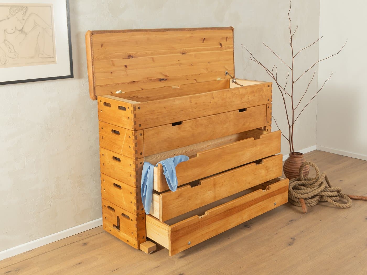 Komoda, brązowy, buk, Niemcy, lata 60. - 278944