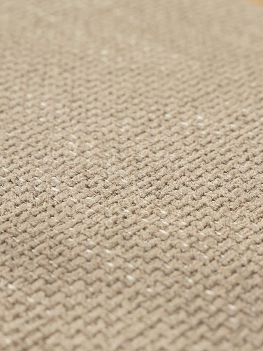 Zestaw czterech krzeseł jadalnianych, dąb brązowy, tkanina beżowa, proj. H. Kjærnulf, Dania, lata 60. - 278893