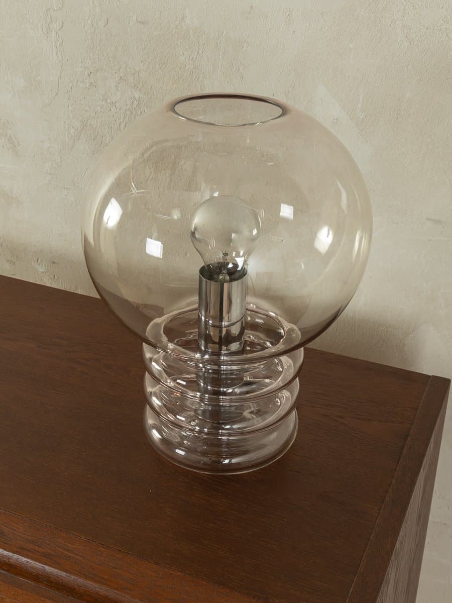 Table Lamp Bulb, transparent glass, by H. Proft, Germany, 1970s. - 278863