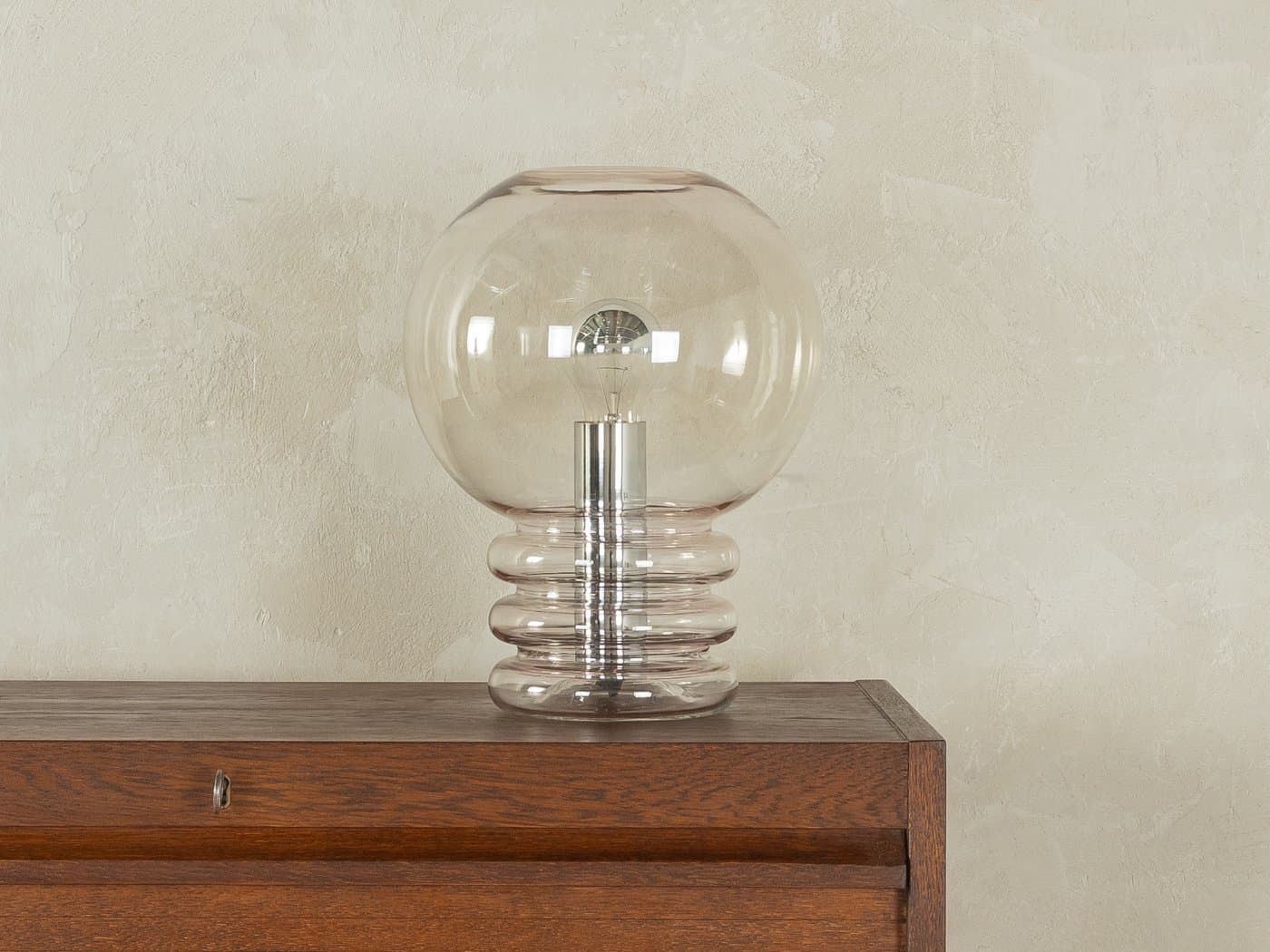 Table Lamp Bulb, transparent glass, by H. Proft, Germany, 1970s. - 278860
