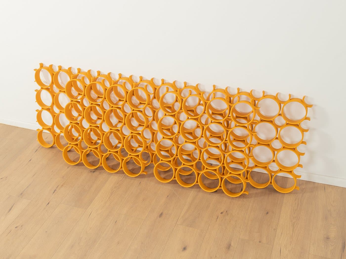 Zestaw pięciu paneli ściennych Space Age, plastik żółty, Szwajcaria, lata 70. - 278837