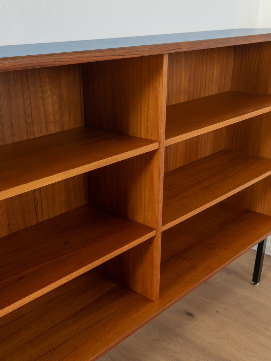 Kredens, brązowy, teak, stal czarna, Niemcy, lata 60. - 278829