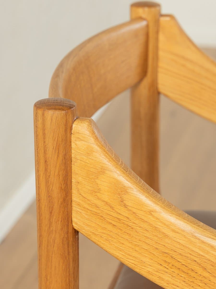 Fotel Carimate, skóra brązowa, dąb, proj. V. Magistretti, Cassina, Włochy, lata 50. - 278791