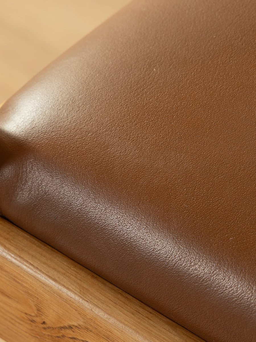 Fotel Carimate, skóra brązowa, dąb, proj. V. Magistretti, Cassina, Włochy, lata 50. - 278792