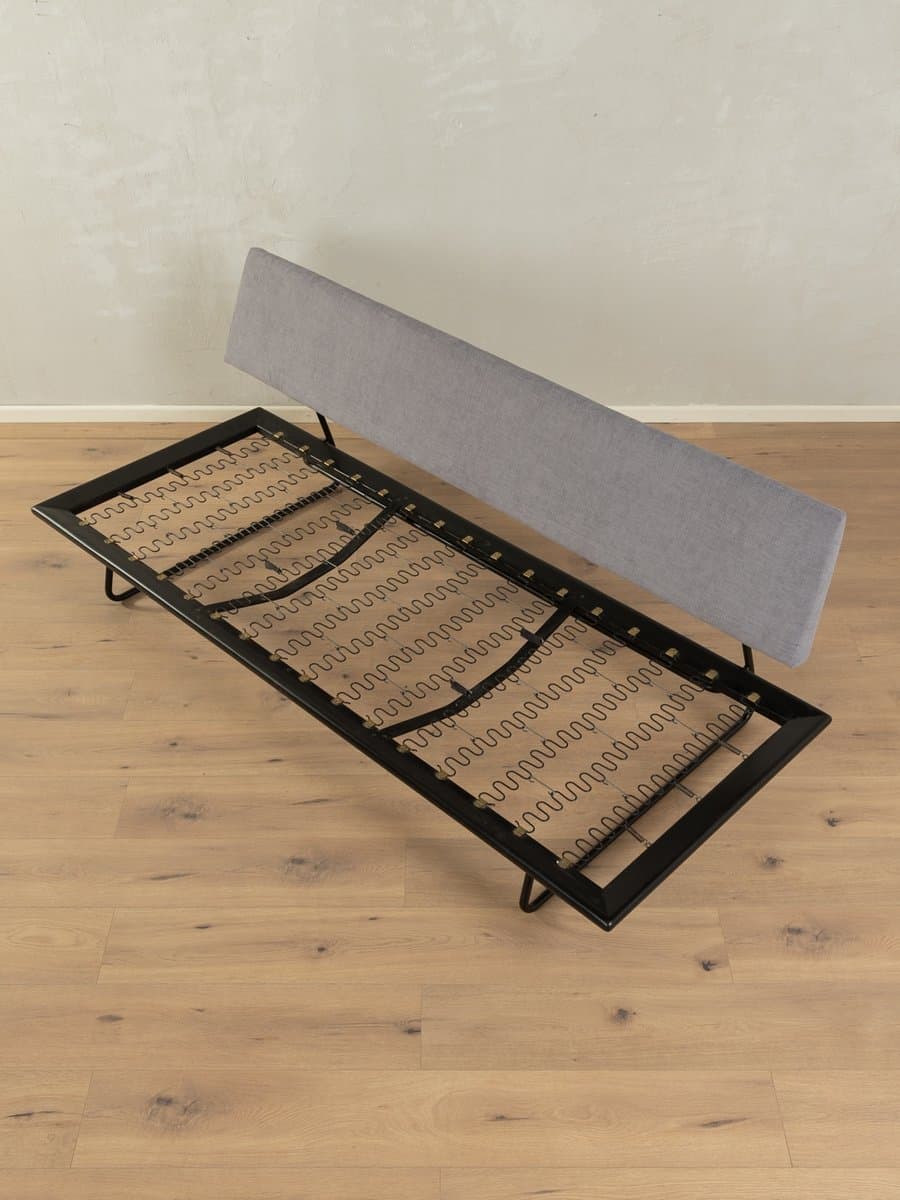 Daybed sofa, grey fabric, black steel, by R. Grunow, Walter Knoll, Germany, 1950s. - 278764
