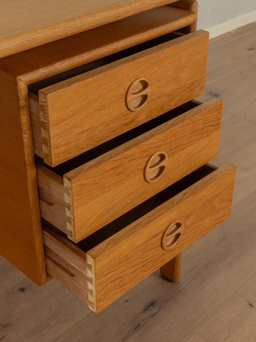 Desk, brown oak, by A. Vodder, Germany, 1960s. - 278731