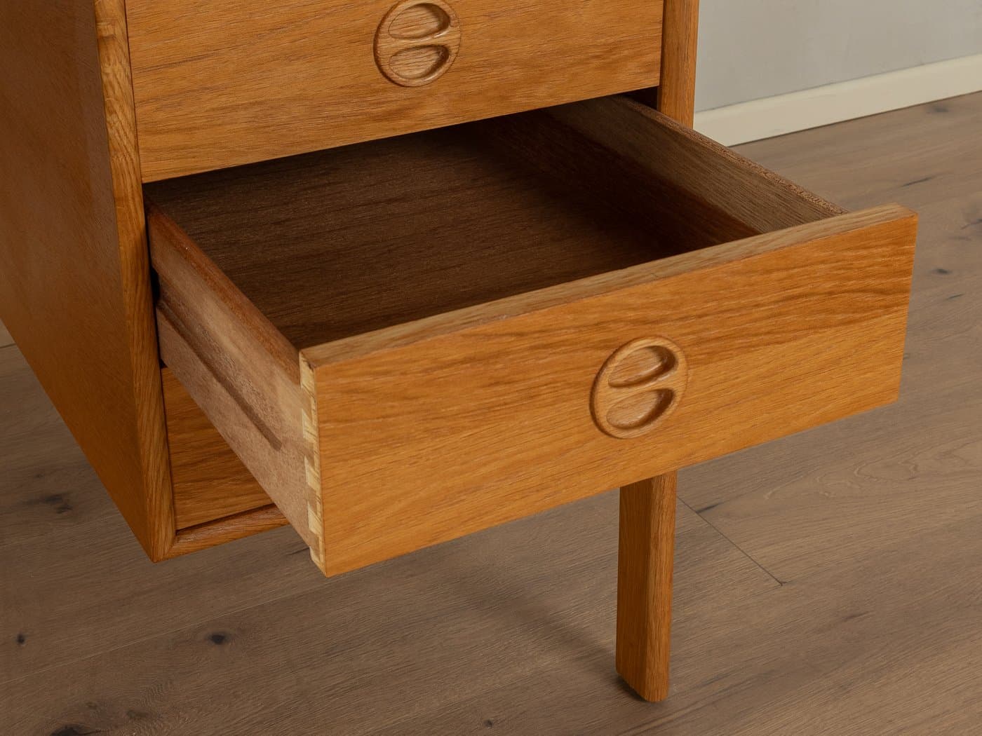 Desk, brown oak, by A. Vodder, Germany, 1960s. - 278730