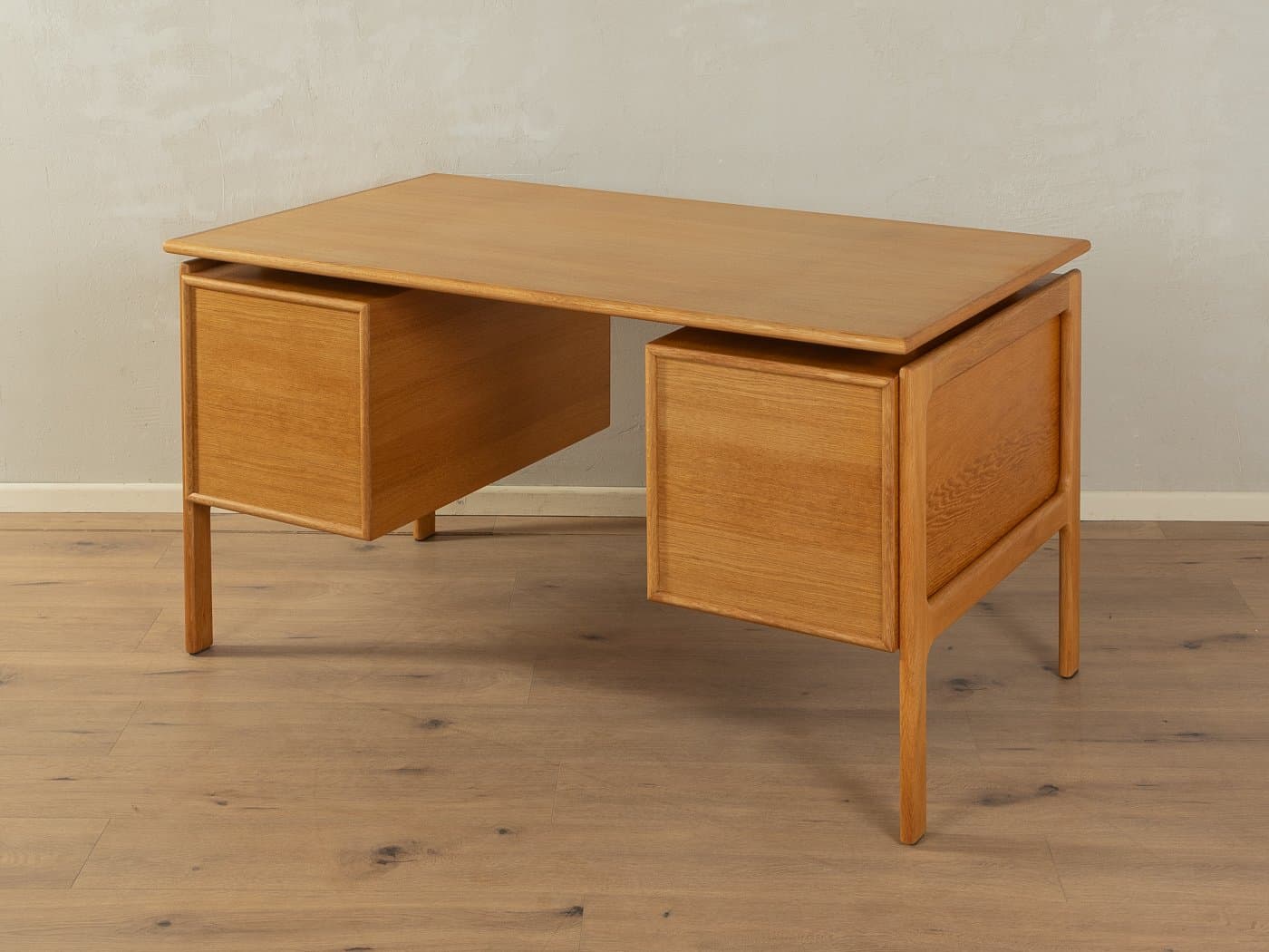 Desk, brown oak, by A. Vodder, Germany, 1960s. - 278728
