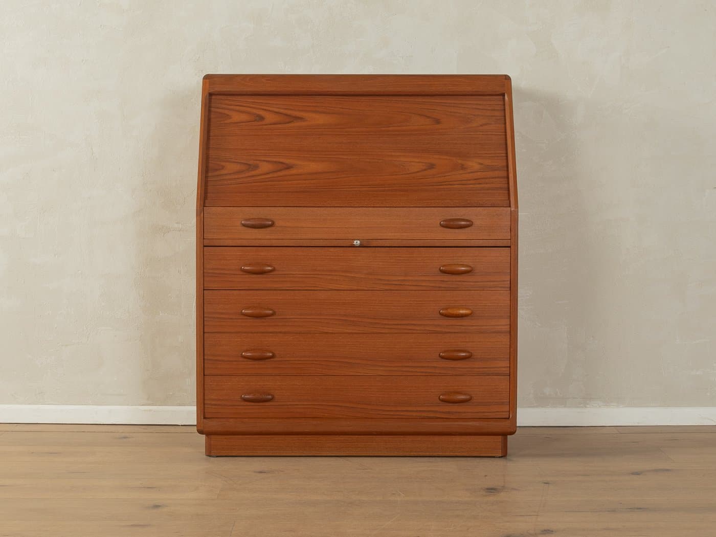 Sekretarzyk Dyrlund, brązowy, teak, Dania, lata 80. - 278680