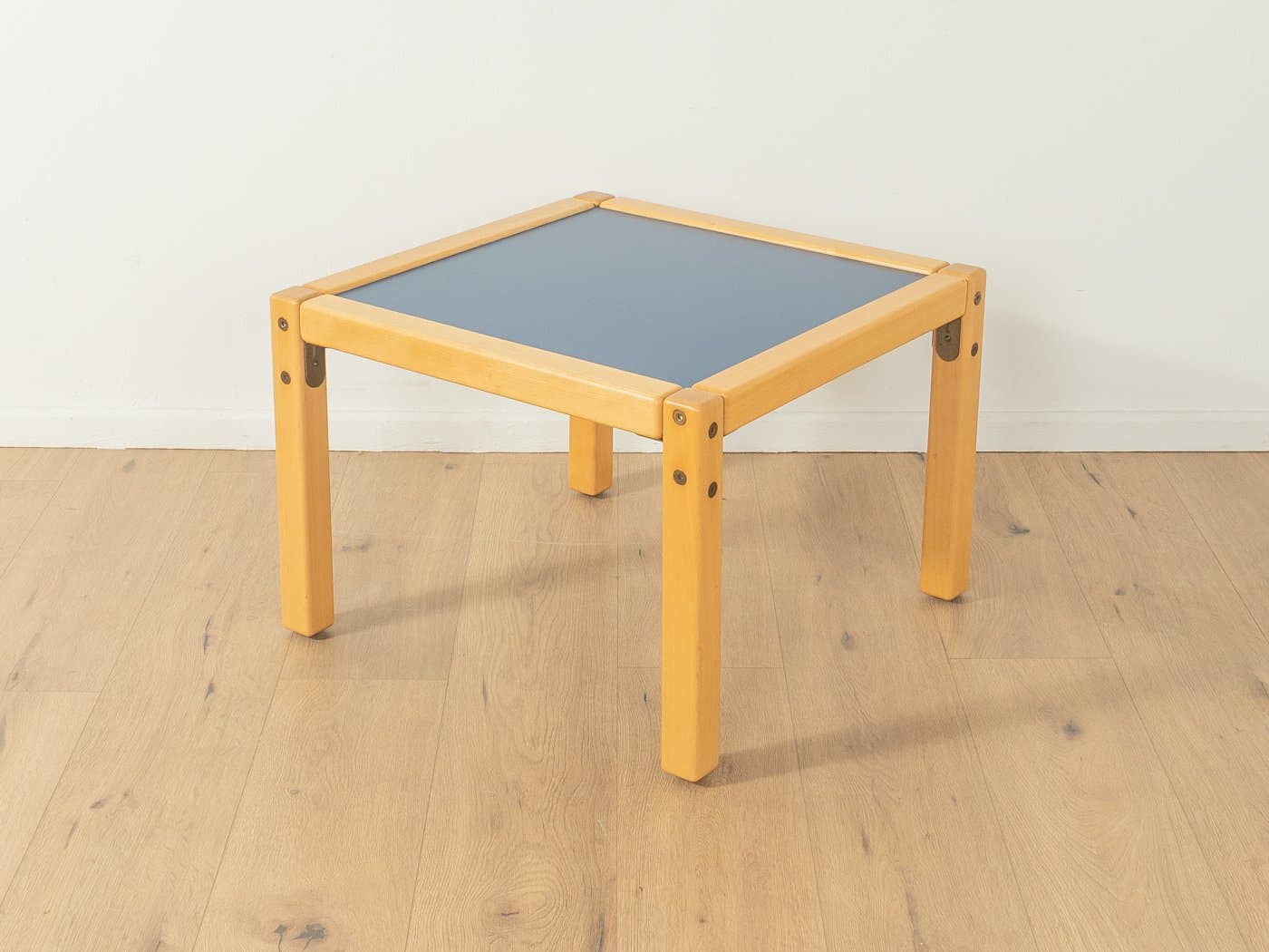 Coffee Table Profilsystem, beech, blue Formica, Flötotto, Germany, 1970s. - 278637